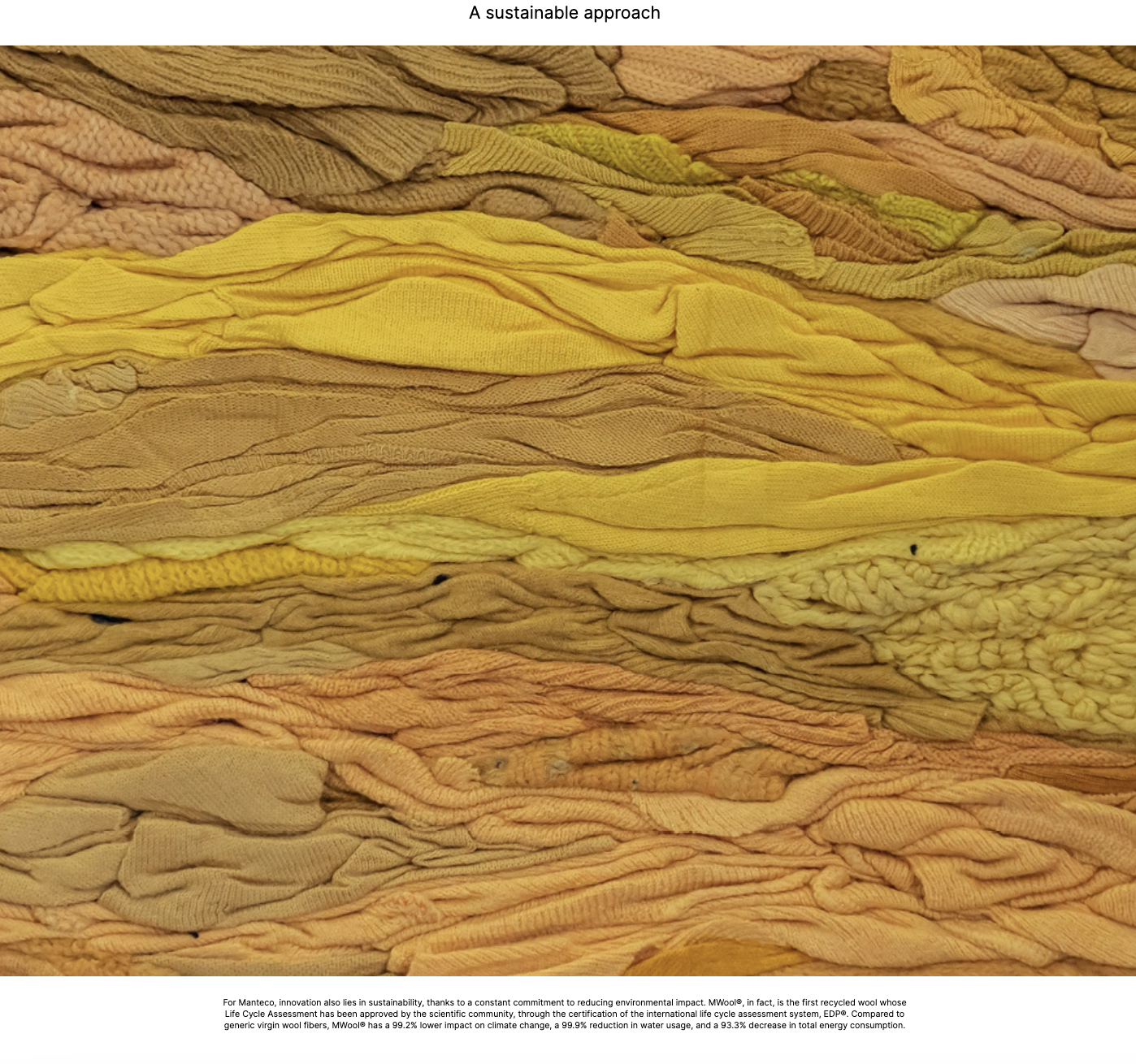 Yellow wool textile — Woolrich Manteco